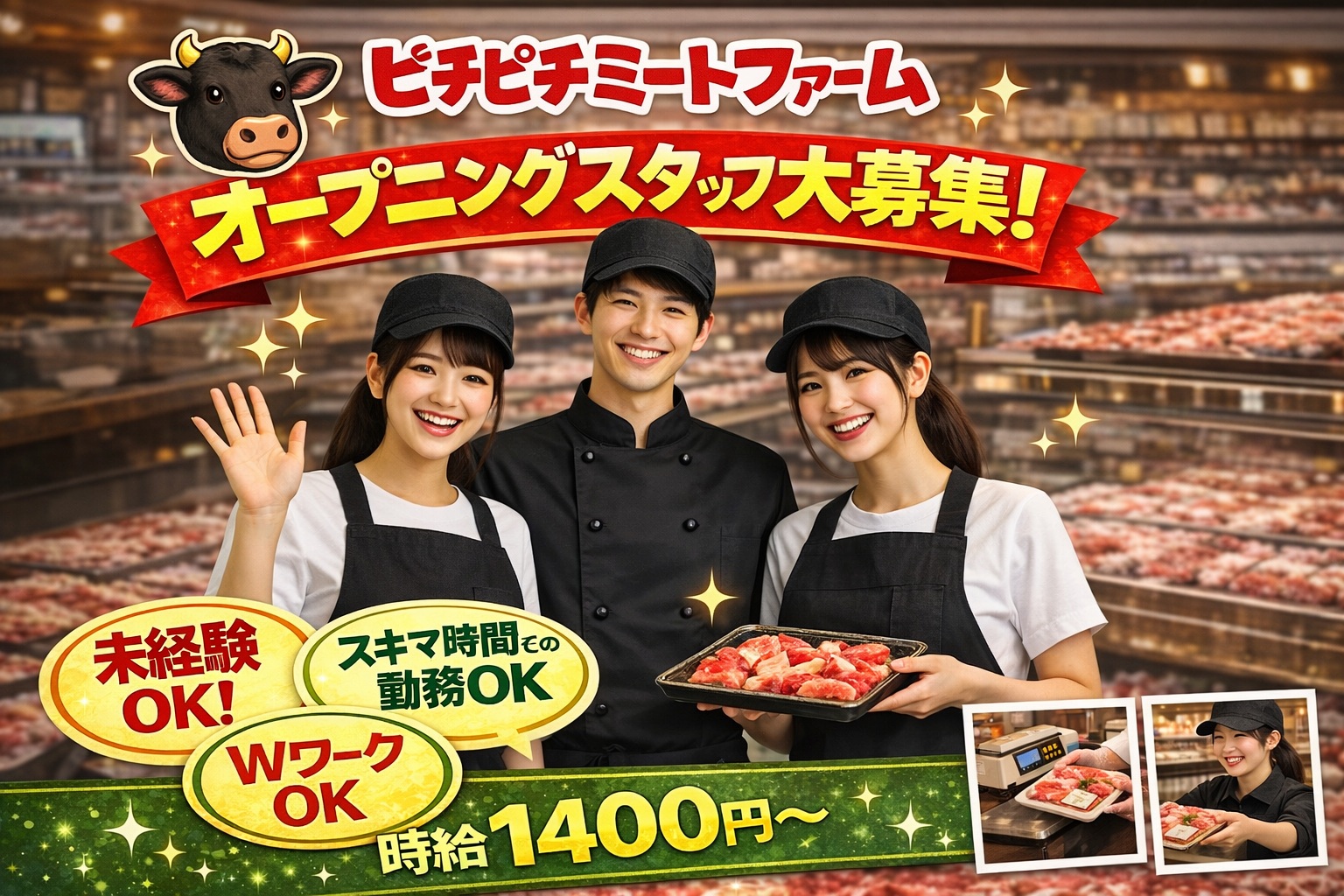 【パート】JR大井町駅すぐ！新商業施設OPEN／ピチピチミートファーム